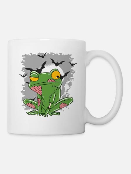 Halloween Zombie Animals Halloween Frog - Mug - white