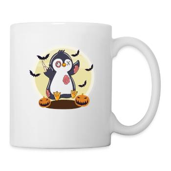 Halloween Zombie Pinguin Halloween - Tasse - Weiß - Rechts