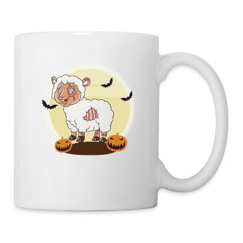 Halloween Zombie Schaf Halloween - Tasse - Weiß - Rechts