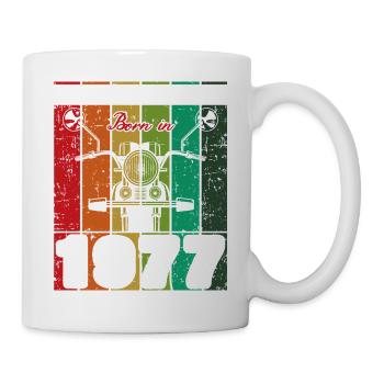 Le meilleur de la moto classique née des années 70 en 1977 - Mug blanc - blanc - Droite