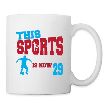This sports legend is now 29, football game 29. - Mug - white - Right