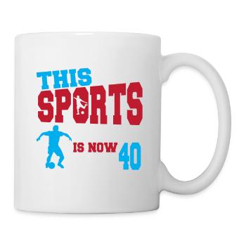 Cette légende du sport a maintenant 40 ans, le jeu de football 40. - Mug blanc - blanc - Droite