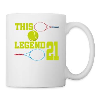 Cette légende du sport a maintenant 21 ans, le tennis 21. - Mug blanc - blanc - Droite