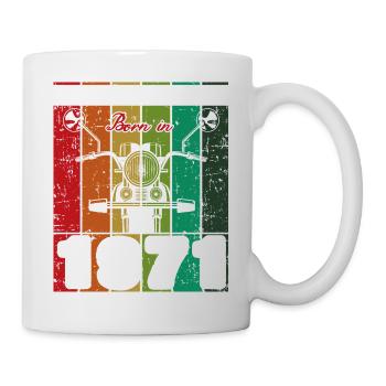 Best Of 70's Born 1971 Classic Motorcycle - Mug - white - Right