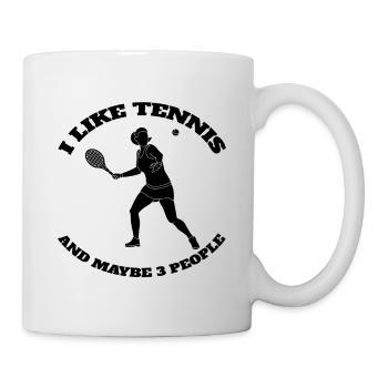 Tennisspieler Tennisverein Tennis Tennisschläger - Tasse - Weiß - Rechts