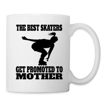Rollschuh Mutter Skaterin Geschenk Inline skaten - Tasse - Weiß - Rechts
