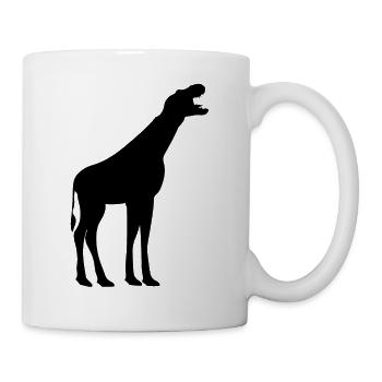 Giraffe Dinosaur Giraffe With Dino Head - Funny Gi - Mug - white - Right