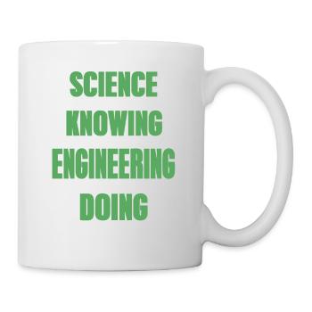 Engineering Is About Doing Awesome Retro Present - Tasse - Weiß - Rechts