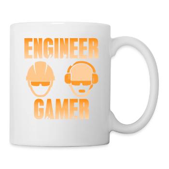 Retro Engineer By Day Gamer By Night Retro Present - Tasse - Weiß - Rechts