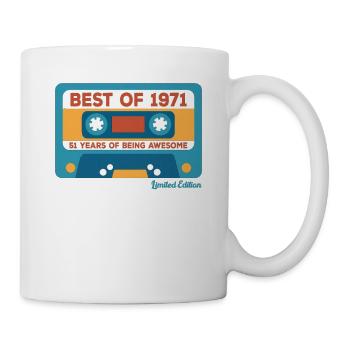 Jahrgang 1971 - Tasse - Weiß - Rechts