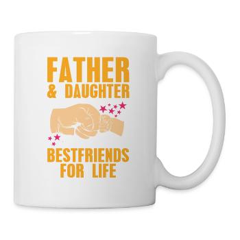 Father & Daughter Bestfriends Forever Retro - Tasse - Weiß - Rechts