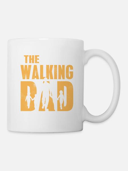 The Walking Dad Awesome Retro Funny T-Shirt - Tasse - Weiß
