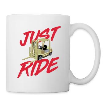 Just Ride Awesome Retro Forklift Operator Présent - Mug blanc - blanc - Droite