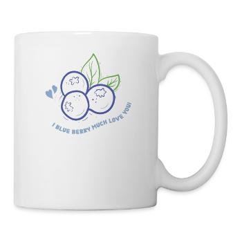 Blaubeere Heidelbeere Strauch Wald Waldfrucht - Tasse - Weiß - Rechts