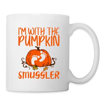 I'm With The Pumpkin Smuggler - Tasse - Weiß - Rechts