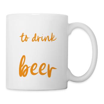 La vie est trop courte pour boire de la bière de merde 4 - Mug blanc - blanc - Droite