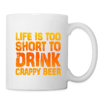 La vie est trop courte pour boire de la bière de merde 2 - Mug blanc - blanc - Droite