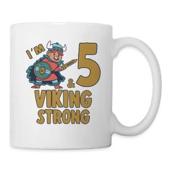 5 ans Viking Anniversaire Garçon à 5 ans Viking - Mug blanc - blanc - Droite