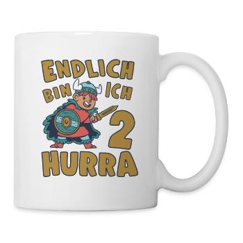 Wikinger Geburtstagsmotiv 2 Jahre Jungen Geschenk - Tasse - Weiß - Rechts
