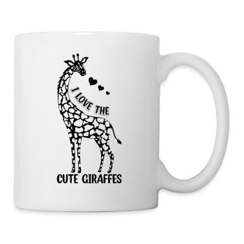 Giraffe Lover I Love The Cute Giraffes - Tasse - Weiß - Rechts