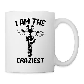 Funny Giraffe Zoo Animal Giraffe I Am The Craziest - Mug - white - Right
