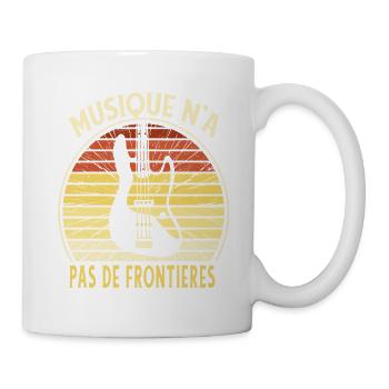 Musique n'a pas de frontières - Mug blanc - blanc - Droite