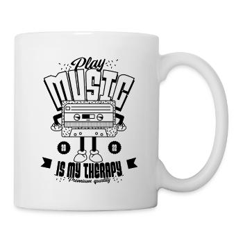 Musik abspielen ist meine Therapie - Tasse - Weiß - Rechts