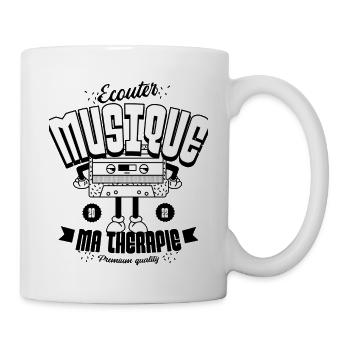 Ecouter musique ma thérapie - Mug blanc - blanc - Droite