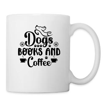 DOGS BOOKS AND COFFEE - Tasse - Weiß - Rechts