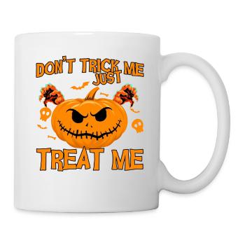 Horror Halloween Treat Me Pumpkin Gruselig - Tasse - Weiß - Rechts