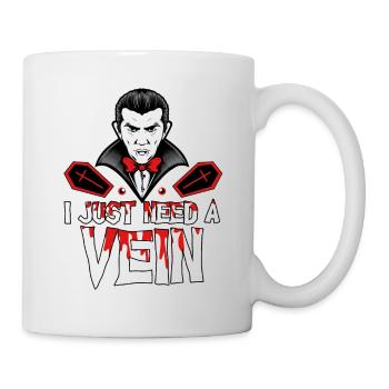 Horror Halloween Brauche eine Vene Gruselig - Tasse - Weiß - Rechts