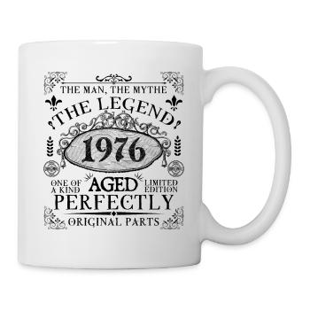 1976| Die Legende seit 1976 Geburtstag - Tasse - Weiß - Rechts