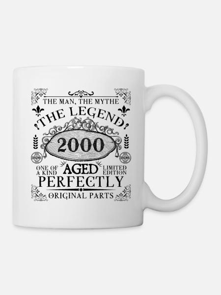 2000 | Die Legende seit 2000 Geburtstag - Tasse - Weiß