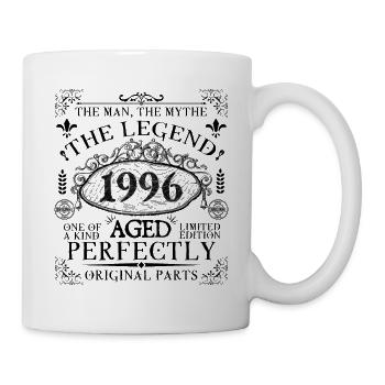 1996 | Die Legende seit 1996 Geburtstag - Tasse - Weiß - Rechts