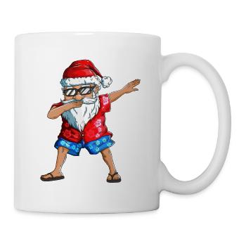 Dabbing Santa Claus Ferien im Sommer Baden gehen - Tasse - Weiß - Rechts
