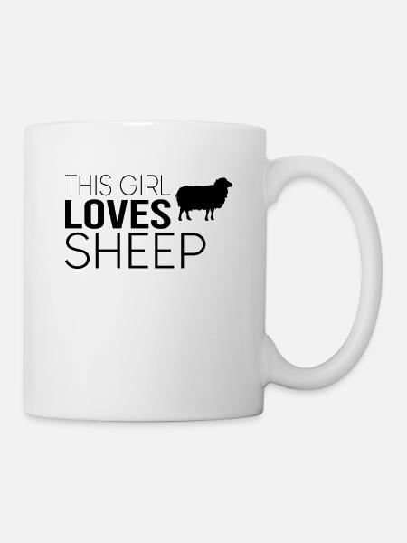 Mädchen Schaf Spruch - Tasse - Weiß