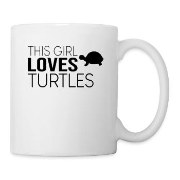 Mädchen Schildkröte Spruch - Tasse - Weiß - Rechts