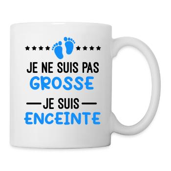 annonce grossesse pas grosse je suis enceinte bleu - Mug blanc - blanc - Droite