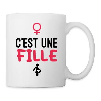 annonce grossesse c'est une fille annonce sexe - Mug blanc - blanc - Droite