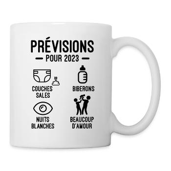 annonce grossesse prévisions 2023 futur parent - Mug blanc - blanc - Droite