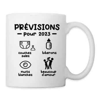 annonce grossesse prévisions 2023 futur parents - Mug blanc - blanc - Droite