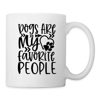 Les chiens sont mes personnes préférées - Mug blanc - blanc - Droite