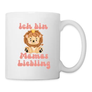 Ich bin Mamas Liebling kleiner süßer Löwe Krone - Tasse - Weiß - Rechts
