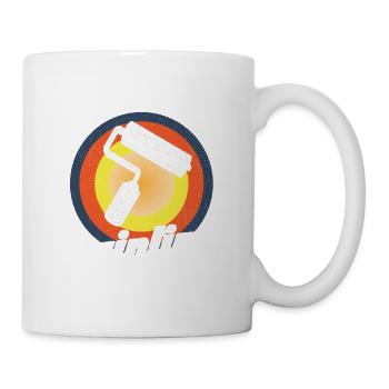 Maler Geschenk Malerei Künstler Malermeister - Tasse - Weiß - Rechts