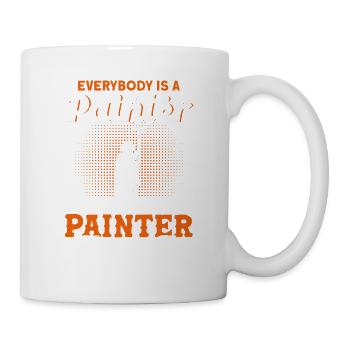 Maler Geschenk Malerei Künstler Malermeister - Tasse - Weiß - Rechts