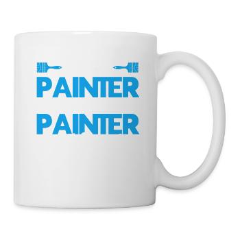 Maler Geschenk Malerei Künstler Malermeister - Tasse - Weiß - Rechts