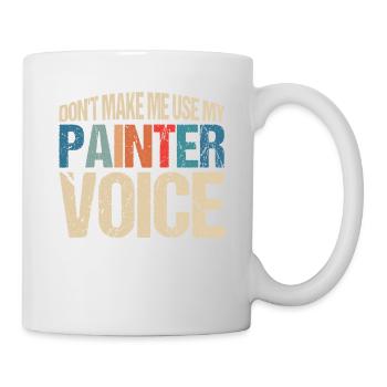 Maler Geschenk Malerei Künstler Malermeister - Tasse - Weiß - Rechts