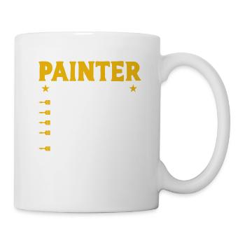 Maler Geschenk Malerei Künstler Malermeister - Tasse - Weiß - Rechts