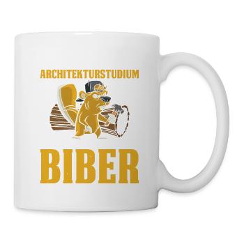 Ich Bin Ein Otter Mit Architekturstudium - Man Nen - Tasse - Weiß - Rechts
