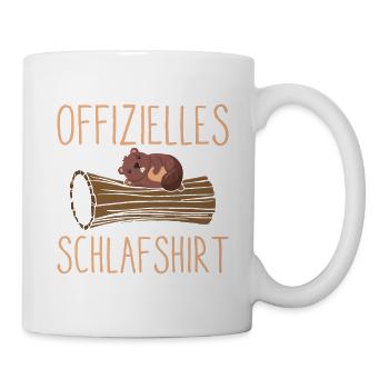 Offizielles Schlafshirt Biber Geschenk - Tasse - Weiß - Rechts